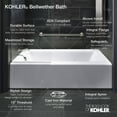 thumbnail image 5 of Kohler 875-96 60 x 32 in. Bellwether Alcove Left Bath Drain - Biscuit, 5 of 7