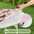 thumbnail image 5 of Dogs with Pioneer Flower Round Fitted Tablecloth with Elastic Edge,Dining Table Cover Waterproof,Outdoor Round Tablecloth for Camping,Dining,Indoor and Outdoor, 5 of 7