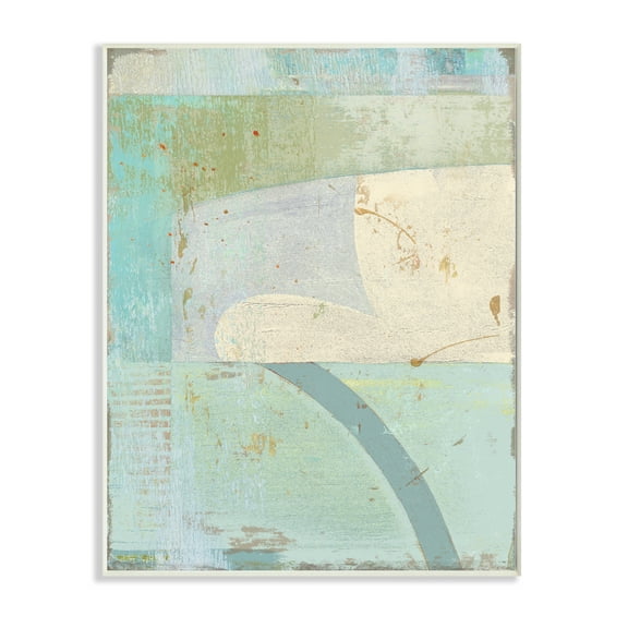 Contemporary Abstract Shapes Muted Cool Tones 13 in x 19 in Framed Painting Art Print, by Stupell Home Décor
