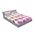 thumbnail image 3 of Ambesonne Nature Fitted Sheet & Pillow Sham Set, Flowers Petunia Botanic, Twinxl, White Lilac Pink, 3 of 3