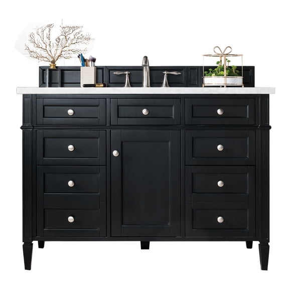 James Martin Vanities 650-V48-BKO-3WZ Brittany 48" Single Basin Poplar Wood Vanity Set -