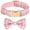 Pink Plaid, variant on Jumpress Cute Dog Collar with Bow, Comfortable Girl Dog Bow Tie Collar for Small Medium Dogs (Pink Plaid, XS)