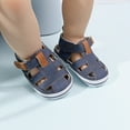 thumbnail image 4 of HsdsBebe Baby Boys Shoes Infant Summer Sandals Closed Toe Shoe for Newborn 0-18 Months, 4 of 9