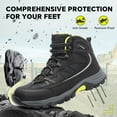 thumbnail image 4 of SPIEZ Men’s Work Boots – Composite Toe Safety Shoes, Lightweight & Non-Slip High Top for Warehouse, Construction, Outdoor, Women Can Wear, 4 of 9