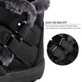 thumbnail image 5 of Botas de nieve para mujer, zapatos de invierno con forro polar cálido, botines hasta el tobillo, cómodos, sin cordones, impermeables, para senderismo al aire libre, 5 of 5