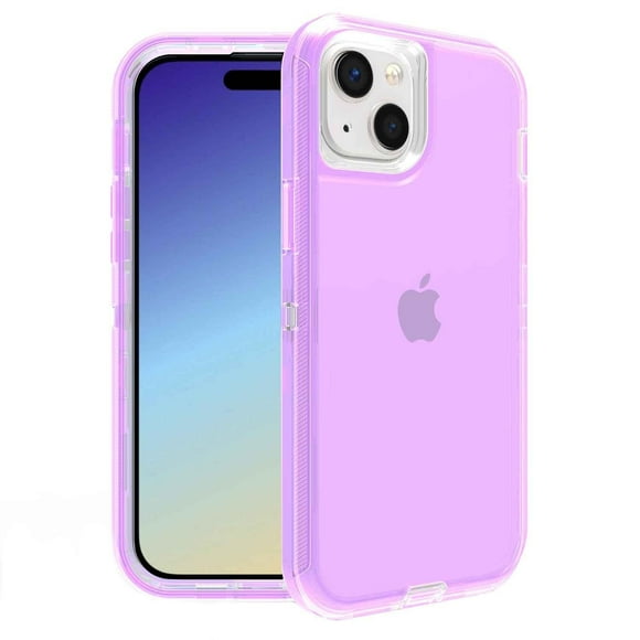 Funda TEKKU Protect 360 para iPhone 15 Violeta translucida