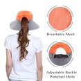 thumbnail image 4 of Sombrero de malla de verano para mujer con ala ancha y protección UV para el sol con agujero para cola de caballo Xemadio LRWJ323-1, 4 of 7