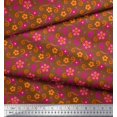 thumbnail image 2 of Soimoi polyester Crepe Fabric Swirls & Floral Artistic Printed Fabric 1 Yard 42 Inch Wide, 2 of 3