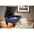 thumbnail image 2 of MJL Furniture  Brooklyn DAWSON-7 Upholstered Square-legged Box Storage Ottoman Saddle Brown, 2 of 5