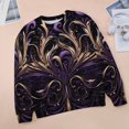 thumbnail image 6 of Abstract Flowers Womens Oversized Sweatshirts Hoodies Crewneck Casual Tops Comfy FallWinter Clothes 2024, 6 of 7