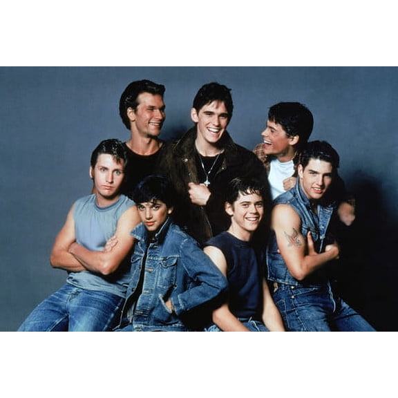 Tom Cruise and Emilio Estevez and C. Thomas Howell and Matt Dillon and Rob Lowe and Patrick Swayze and Ralph Macchio in The Outsiders 24x36 Poster