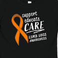 thumbnail image 4 of Inktastic Support Educate Care Limb Loss Awareness Orange Ribbon Boys or Girls Baby T-Shirt, 4 of 5