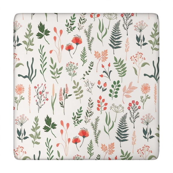 Square Tablecloth with Elastic Edges 34 * 34 Inch Pioneer Waterproof Fresh Garden Table Cover Washable Indoor and Outdoor for Party Kitchen Dinner Banquet Patio Picnic