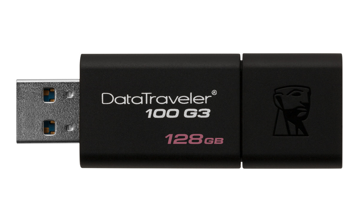 Kingston DataTraveler 100 G3 128GB, USB 3.0 / 2.0 backward compatible, 130MB/s Read, 10MB/s Write (DT100G3/128GB) - image 3 of 4