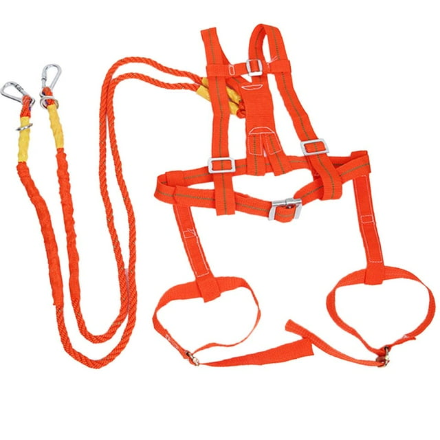 S SERENABLE 2m Fall Protection Full Body Harness with Double Ropes and Hooks, 100kg,