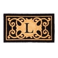 thumbnail image 1 of Evergreen Debossed Monogram Letter L Coir Mat, 16 x 28 inches, 1 of 2