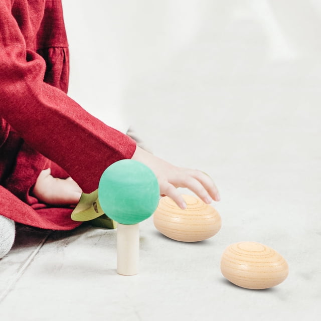 SHOWERORO 2Pack Wooden Maracas Shakers Sound Production for Musical Instrument Toy in Playtime