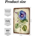 thumbnail image 3 of Morning Glory Flowers Vintage Aluminum Tin Sign French Botanical Print for Home Office Kitchen Bar Cafe Garden Wall Decor 12x8 Inch, 3 of 6