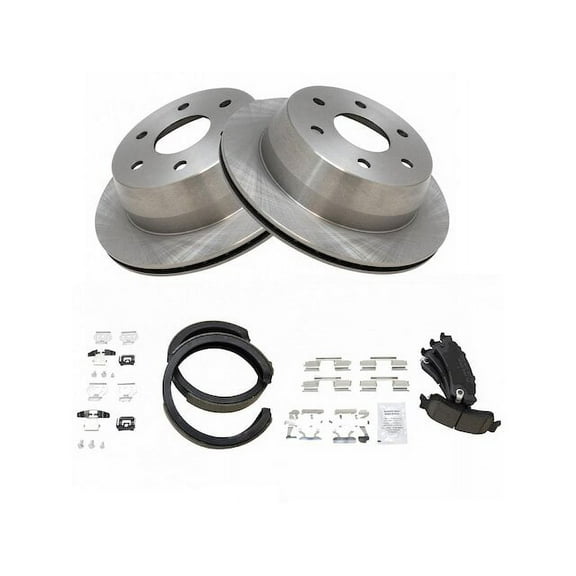 Rear Brake Pad Rotor Shoe Drum Kit - Compatible with 1999 - 2006 Chevy Silverado 1500 2000 2001 2002 2003 2004 2005