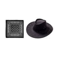 thumbnail image 2 of Sombrero de Vaquero Occidental Salvador con bandana Marrón oscuro, 2 of 10