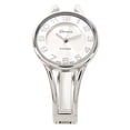 thumbnail image 3 of STC Silver Round Face Metal Double Band Fashion Women's Bangle Cuff Watch, 3 of 4