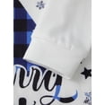 thumbnail image 4 of Family Matching Christmas Pajama Set, Tree Letter Print Long Sleeve Tops Plaid Pants Sleepwear Outfits, 4 of 9