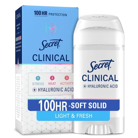 UPC 037000174257 product image for Secret Clinical 100HR Antiperspirant Deodorant  Soft Solid  Light & Fresh  2.6 o | upcitemdb.com