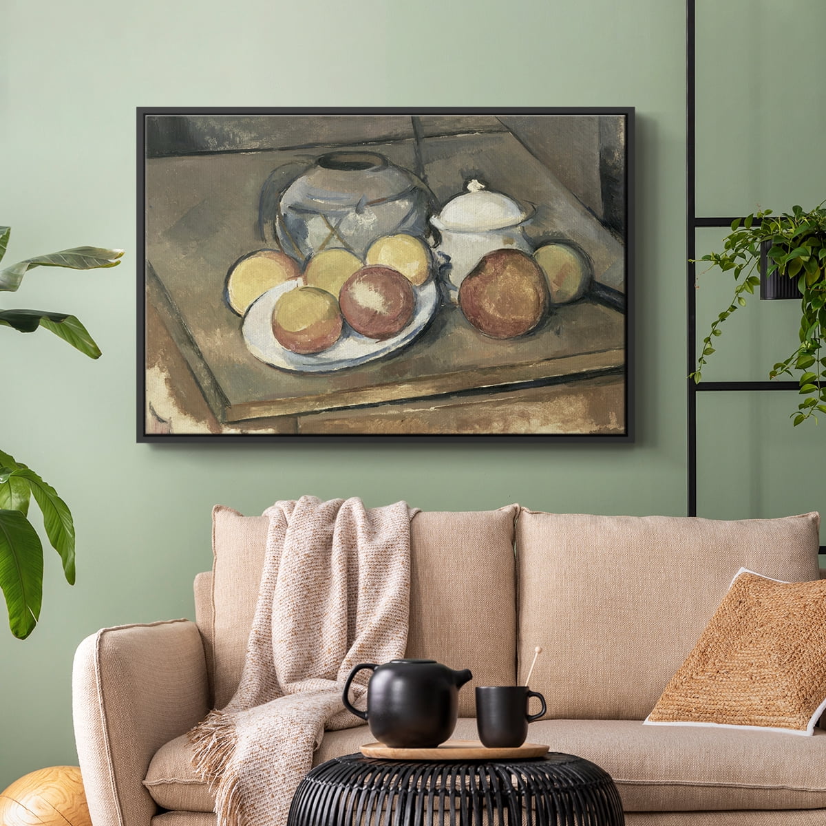 Vintage Botanical Print-VI By Wexford Home Framed in Black Wood Gallery Wrapped Canvas 17 in. x 25 in.