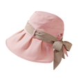 thumbnail image 2 of Fashion Side Bow Decor Bucket Hat Large Brim Anti‑UV Sun‑Shade Hat Lightweight Foldable Ladies Daily Vacation Head‑Accessory, 2 of 3