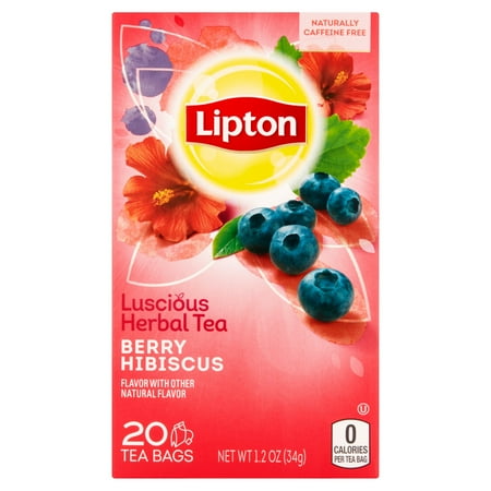 Black Cherry Berry Herb Tea - (3 Boxes) Lipton Herbal Tea Bags Berry Hibiscus 20 ct