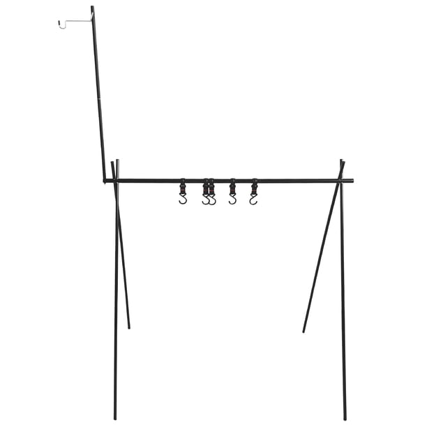 TFixol Estante colgante plegable para utensilios de cocina de camping con ganchos Soporte para linterna