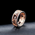 thumbnail image 4 of Uloveido Rose Gold Plated Animal Ring, Lucky Elephant Ring Crystal Anniversary Ring, Birthday Gift Ideas for Women Size 7 RA083, 4 of 7