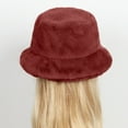 thumbnail image 6 of Women's Faux Fur Bucket Hat Fluffy Soft Brim Winter Warm Fisherman Style, 6 of 8