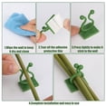 thumbnail image 5 of SHAR 100Pcs-Large Climbing Plant Support Clip, Self Adhesive Plant Clips, Green Vine Wall Mount Clip, Wall Fixer, Plant Support Hook Clip, Stake Clip, Plant Wall Decoration, 5 of 5