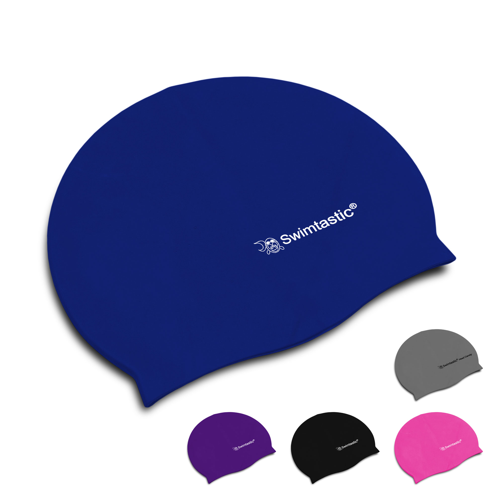 Swimtastic Silicone Swim Cap for Kids & Adults