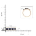 thumbnail image 5 of Angara Natural 0.63 Ct. Blue Sapphire with Diamond Non Eternity Wedding Band in 14K Rose Gold for Women (Ring Size: 12), 5 of 10