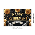 thumbnail image 3 of Happy Retirement Banner Backdrop Decoration for Party Golden Celebration Event Photography Props Background Decoration Retirement Party Banner, 3 of 4