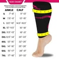 thumbnail image 4 of Mojo Footless Compression Socks Unisex (3 Pairs) 20-30 mmHg Black/Pink, Medium, 4 of 5