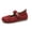 Red, variant on Flats for Women Mary Jane Flats Round Toe Comfort Walking Shoes with Suede for Daily & Walking