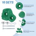 thumbnail image 3 of Rock Climbing Holds, 10 Pcs Large Climbing Rock Wall Grips with Double Hole for Playground Accessory, Green-A, 3 of 7