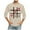C-Beige, variant on Jinhomg Mens Holiday Tops 2025 Trendy Valentine's Day Heart Print Shirts Big and Tall Comfy 3/4 Sleeve Crew Neck T-Shirts Male Dating Wear Beige L