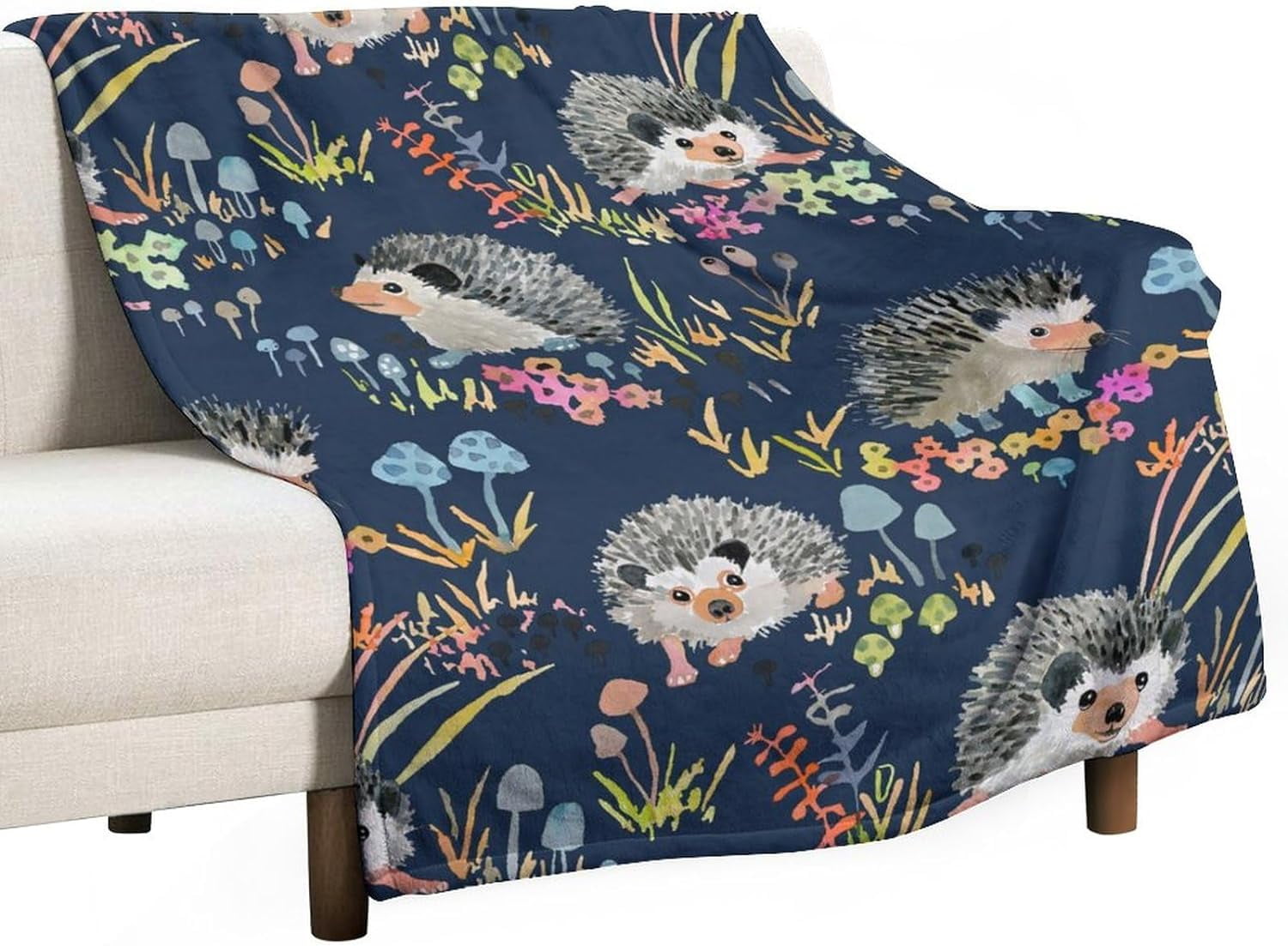 Hedgehog Blanket Hedgehog Gifts for Girls Women Hedgehog Throw Blanket for Kids Adults Soft Warm Cozy Fleece Blanket for Couch Sofa \u200bBed 40"x50"