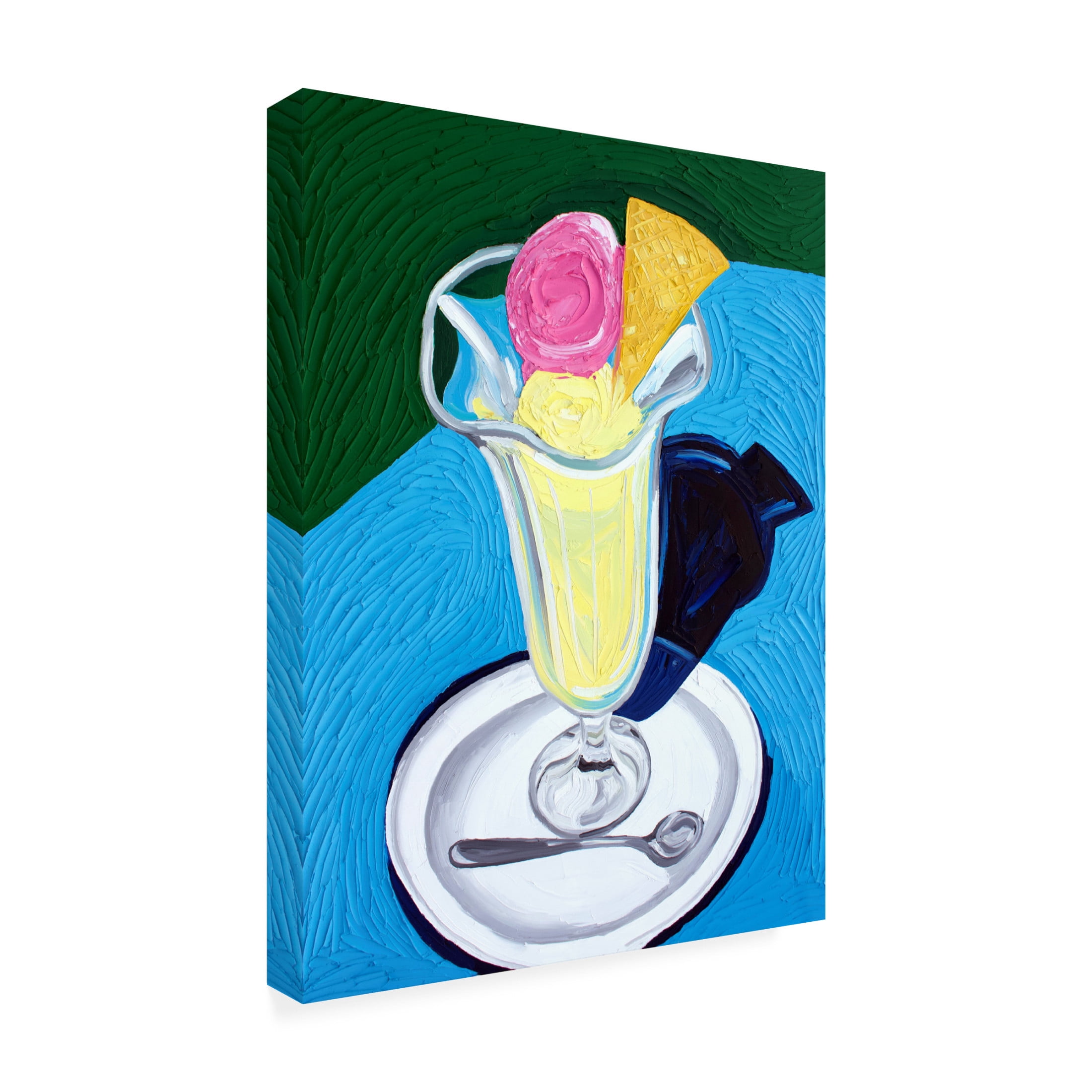 Trademark Fine Art Alice Straker Raspberry and Vanilla Ice Cream Canvas Wall Art