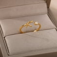 thumbnail image 4 of Kkkded Finger Ring Adjustable Electroplated Alphabet 26 - Letter Geometric Finger Ring - for Women, 4 of 6