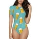 thumbnail image 1 of Balery Beer Body de cuello redondo de manga corta para mujer Tops de manga corta Tops básicos-Small, 1 of 7