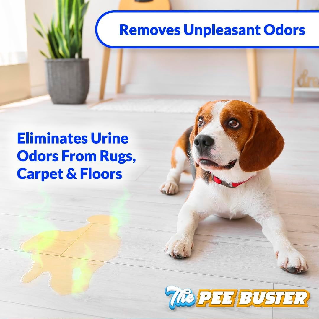 The Pee Buster Pet Stain Remover - Cleaning Spray for Dog and Cat Urine with 5 Cleaning Tablets
