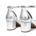 thumbnail image 4 of DREAM PAIRS Women's Chunk Low Heels Open Round Toe Ankle Strap Block Heels Party Dress Wedding Sandals, 4 of 5