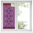 thumbnail image 2 of Purple Boho Window Privacy Film, Country Abstract Geometric Ethnic Aesthetic Static Cling UV Sun Blocking Tint Film Heat Control Windows Films for Bedroom Bathroom, Window Stickers 17.7"x39.3", 2 of 8