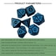 thumbnail image 4 of Juego 7 Dados Poliédricos Numéricos Acrílicos para Reunión Familiar () Azul, 4 of 4