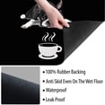 thumbnail image 3 of WIRESTER Coffee Mat - Coffee Bar Mat for Countertops Absorbent Hide Stain Rubber Backed Dish Drying Mat for Kitchen Counter - Boston Terrier Dog Lying Down Looking Up With Coffee, 3 of 7